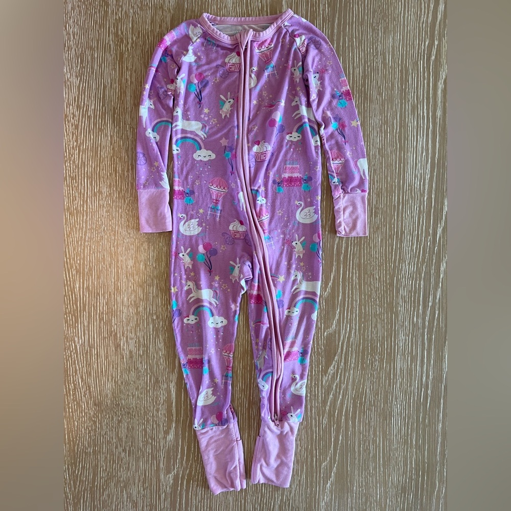 Little Sleepies Pink Unicorn Footies One Piece 18-24 Months